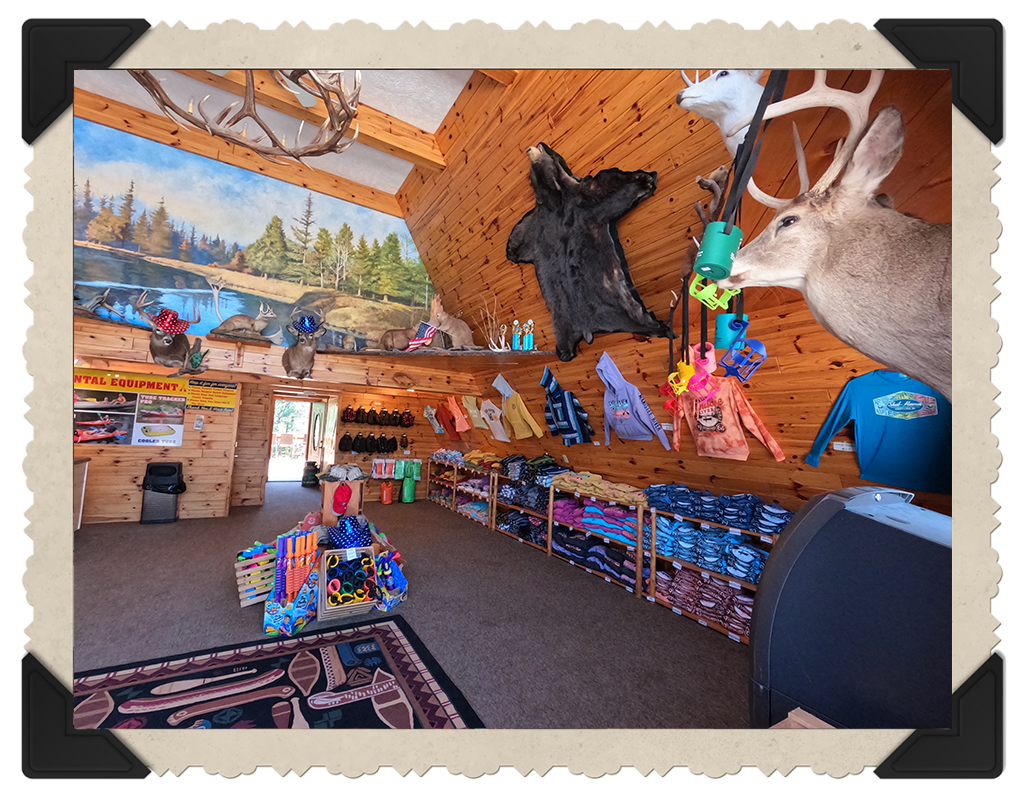 Inside Shel-Haven camp store